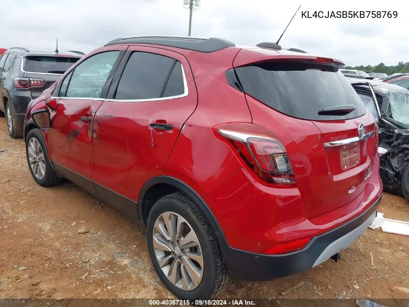 KL4CJASB5KB758769 2019 Buick Encore Fwd Preferred