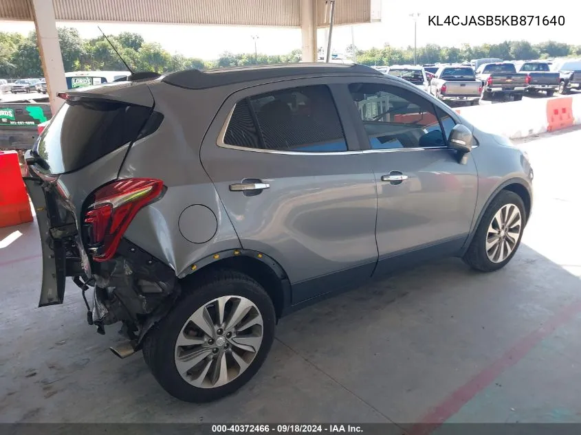 KL4CJASB5KB871640 2019 Buick Encore Preferred