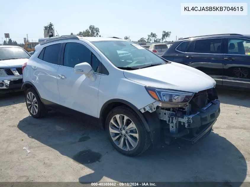 2019 Buick Encore Fwd Preferred VIN: KL4CJASB5KB704615 Lot: 40385662