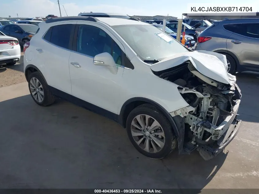 KL4CJASBXKB714704 2019 Buick Encore Fwd Preferred