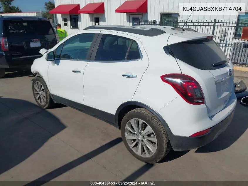 KL4CJASBXKB714704 2019 Buick Encore Fwd Preferred