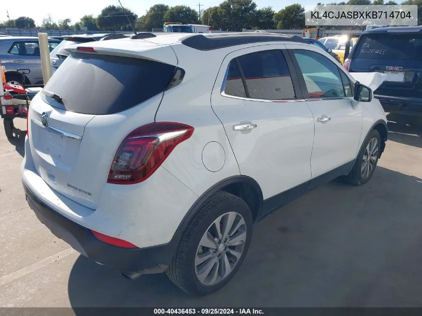 KL4CJASBXKB714704 2019 Buick Encore Fwd Preferred