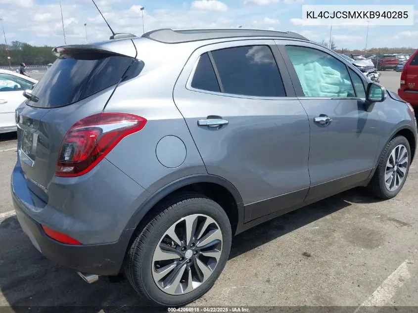 2019 Buick Encore Fwd Essence VIN: KL4CJCSMXKB940285 Lot: 42066918