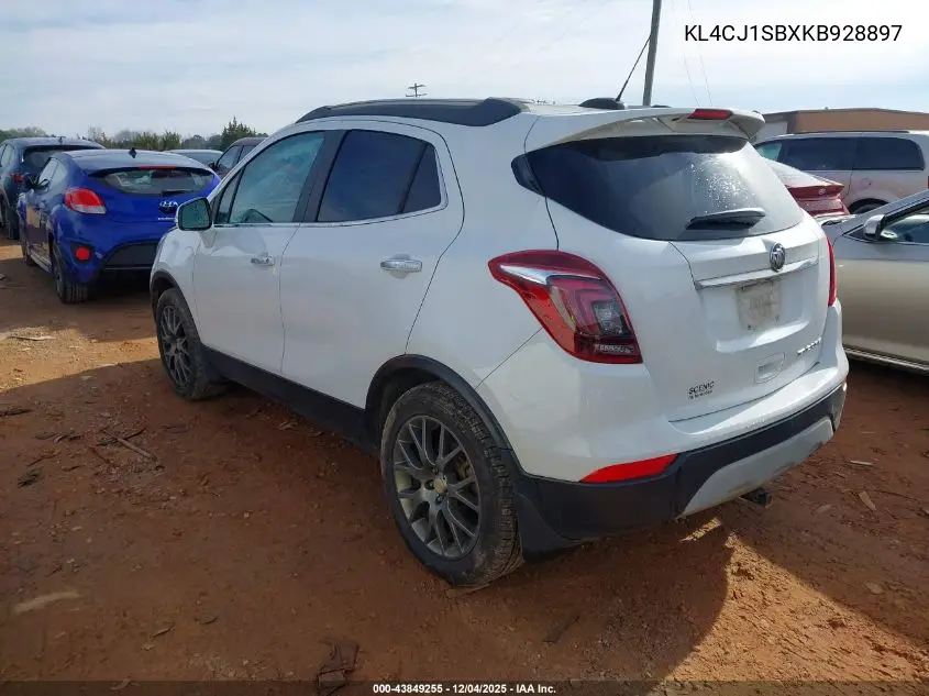 KL4CJ1SBXKB928897 2019 Buick Encore Fwd Sport Touring