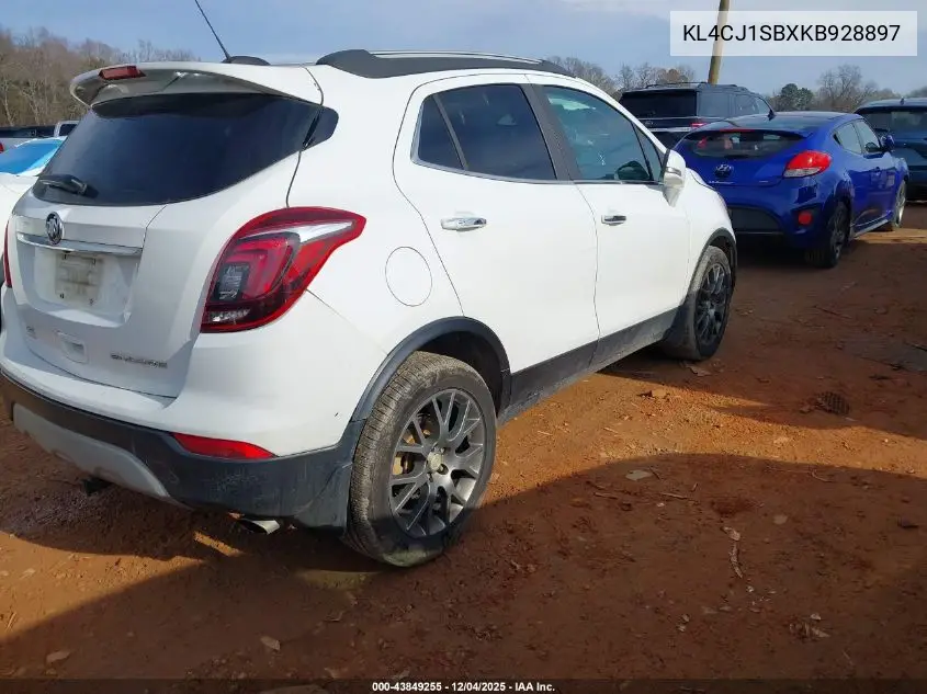 KL4CJ1SBXKB928897 2019 Buick Encore Fwd Sport Touring