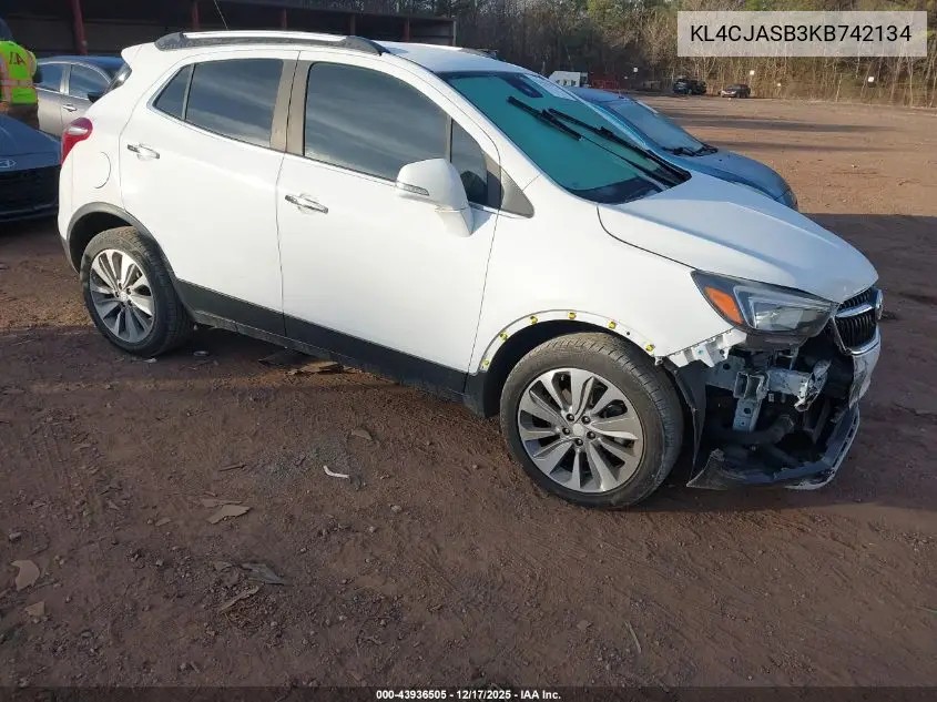 KL4CJASB3KB742134 2019 Buick Encore Fwd Preferred