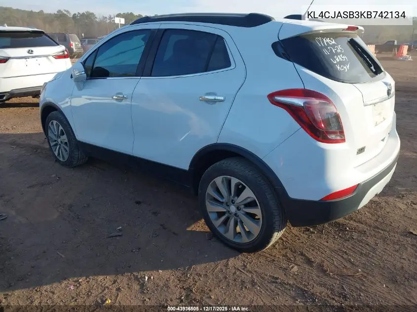 KL4CJASB3KB742134 2019 Buick Encore Fwd Preferred