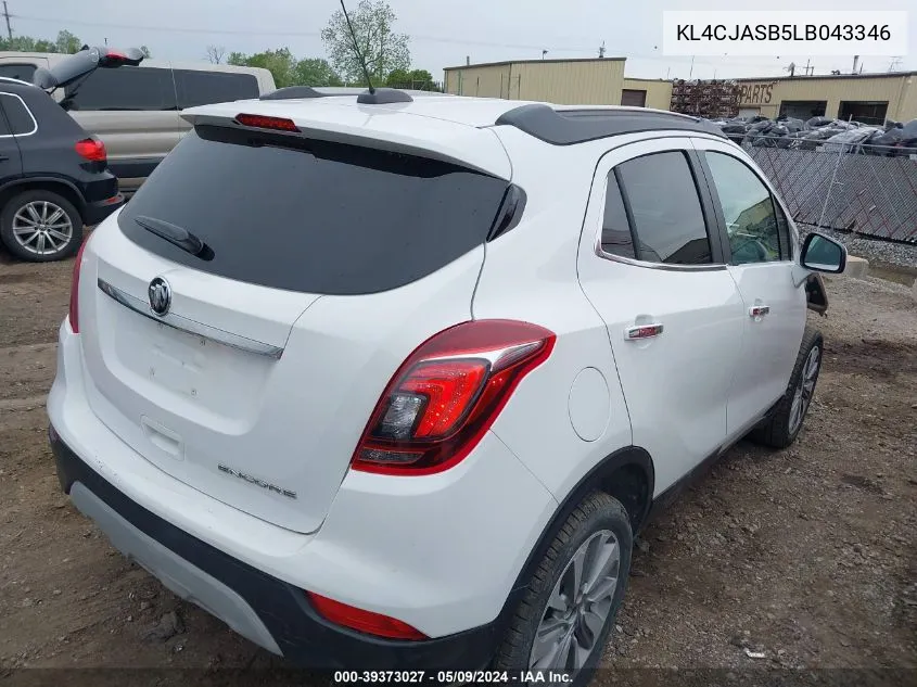 KL4CJASB5LB043346 2020 Buick Encore Fwd Preferred