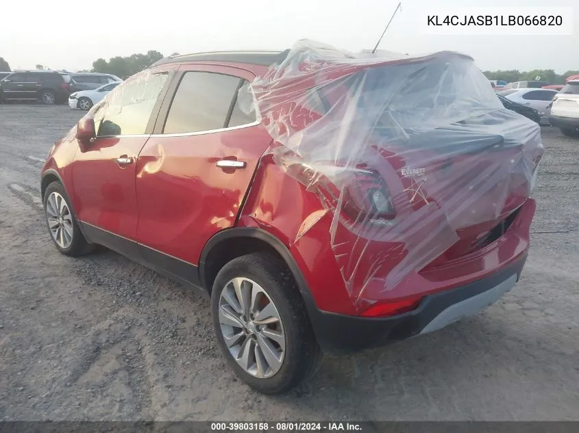 2020 Buick Encore VIN: KL4CJASB1LB066820 Lot: 39803158