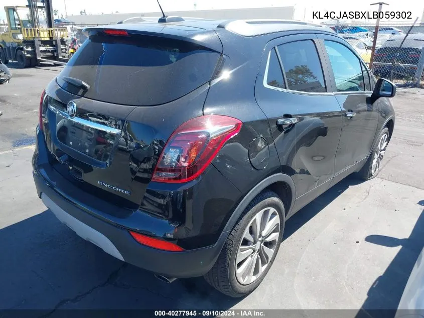 2020 Buick Encore Fwd Preferred VIN: KL4CJASBXLB059302 Lot: 40277945