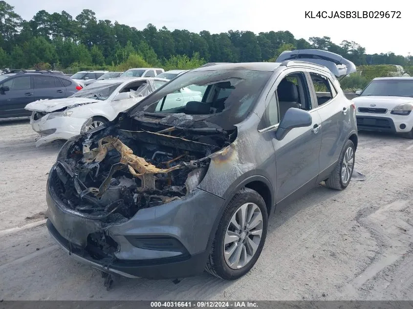 KL4CJASB3LB029672 2020 Buick Encore Preferred