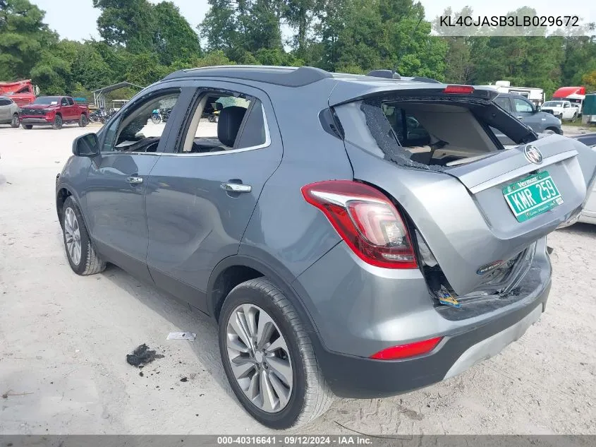 KL4CJASB3LB029672 2020 Buick Encore Preferred