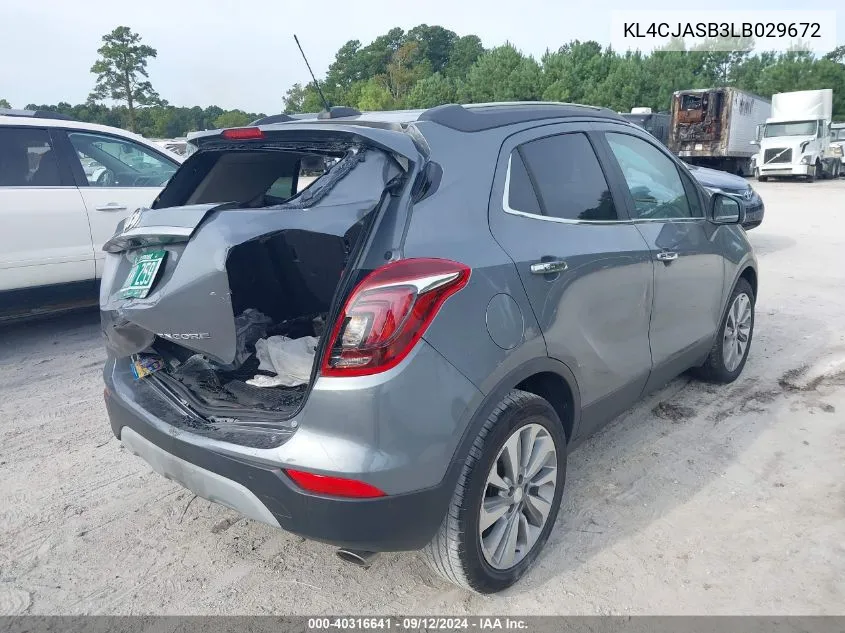 KL4CJASB3LB029672 2020 Buick Encore Preferred