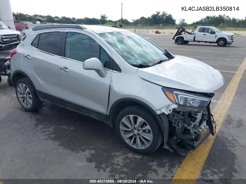 KL4CJASB2LB350814 2020 Buick Encore Preferred