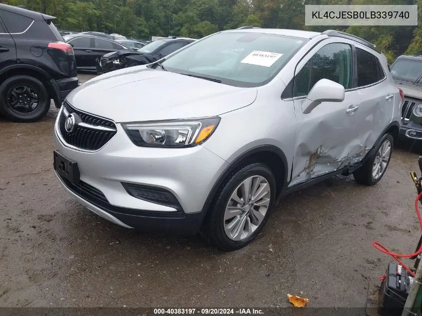 2020 Buick Encore Awd Preferred VIN: KL4CJESB0LB339740 Lot: 40383197