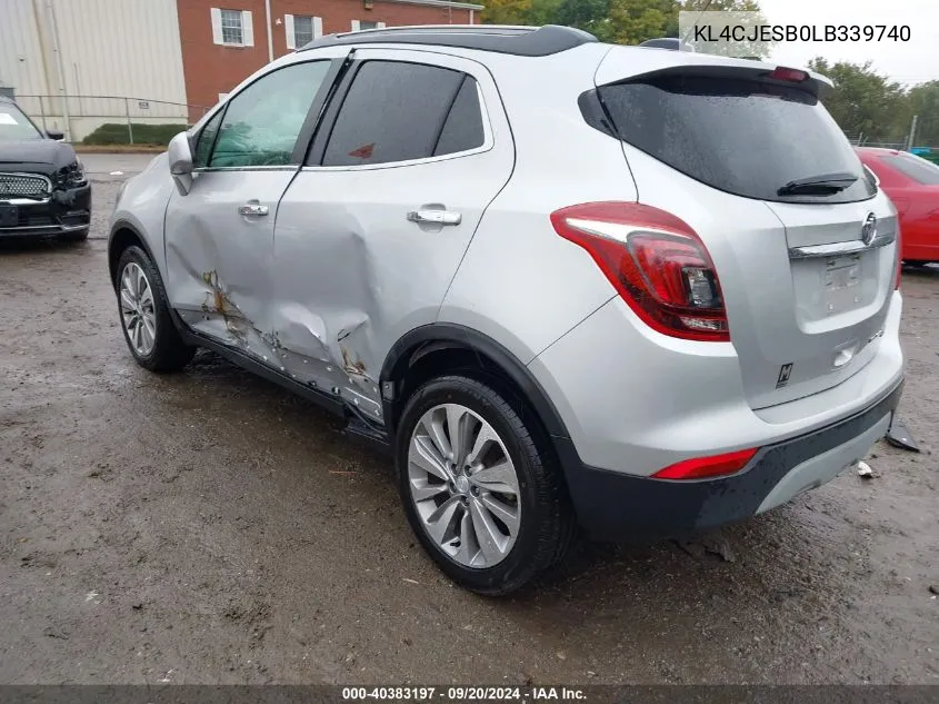 2020 Buick Encore Awd Preferred VIN: KL4CJESB0LB339740 Lot: 40383197