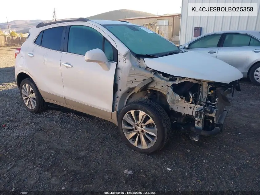 KL4CJESBOLBO25358 2020 Buick Encore Awd Preferred