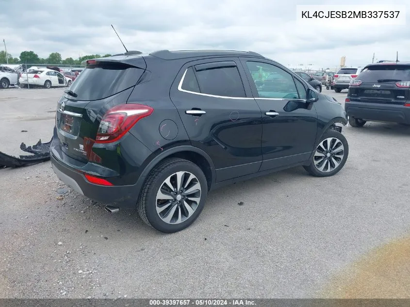 2021 Buick Encore Awd Preferred VIN: KL4CJESB2MB337537 Lot: 39397657