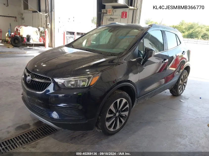 2021 Buick Encore Awd Preferred VIN: KL4CJESM8MB366770 Lot: 40269136