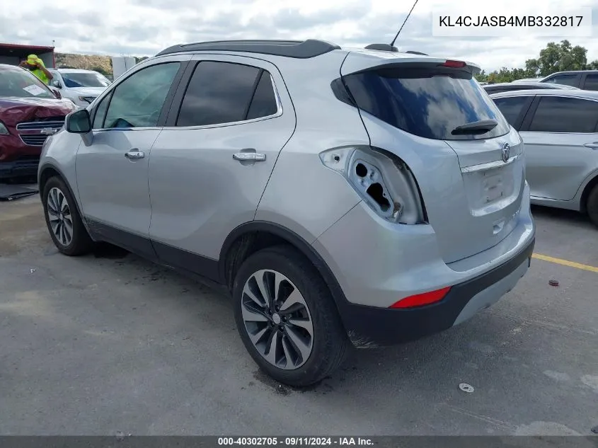 2021 Buick Encore Preferred VIN: KL4CJASB4MB332817 Lot: 40302705