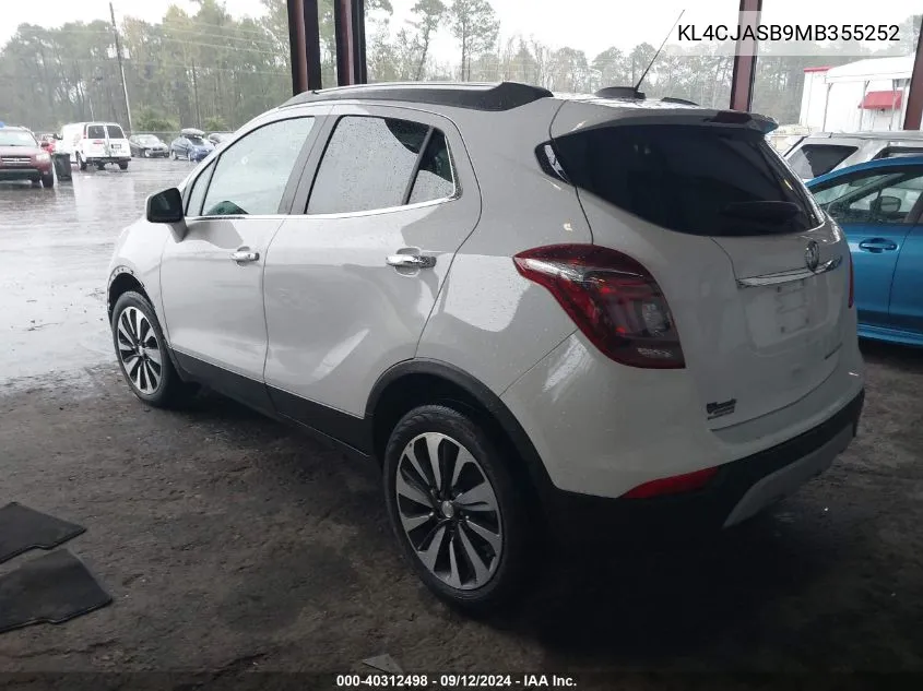 2021 Buick Encore Fwd Preferred VIN: KL4CJASB9MB355252 Lot: 40312498