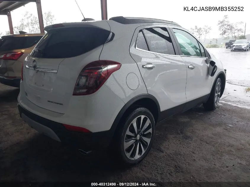 2021 Buick Encore Fwd Preferred VIN: KL4CJASB9MB355252 Lot: 40312498