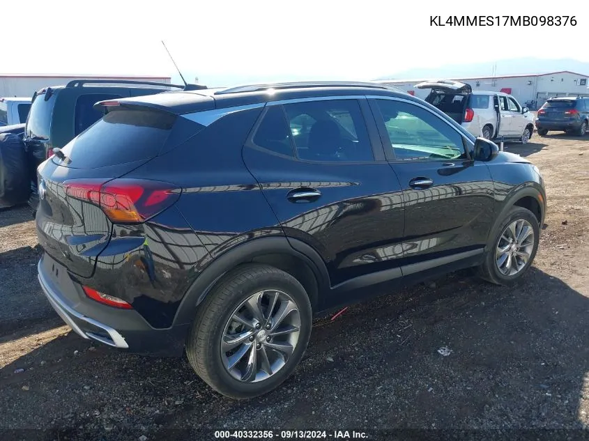 2021 Buick Encore VIN: KL4MMES17MB098376 Lot: 40332356