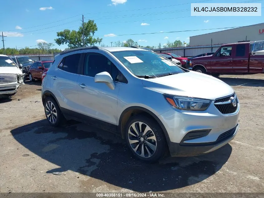 2021 Buick Encore Fwd Preferred VIN: KL4CJASB0MB328232 Lot: 40356151