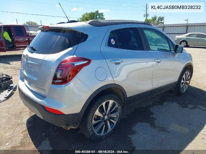 2021 Buick Encore Fwd Preferred VIN: KL4CJASB0MB328232 Lot: 40356151