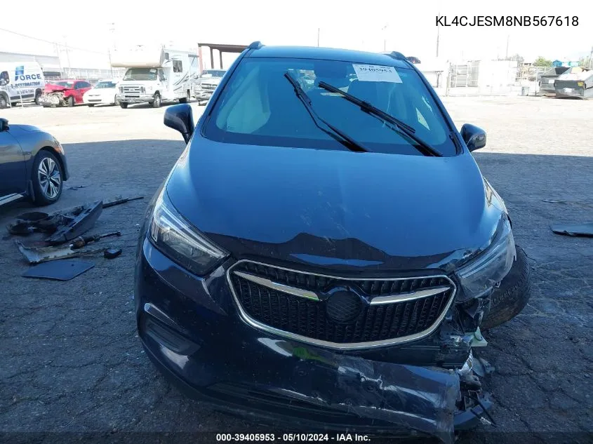 2022 Buick Encore Awd Preferred VIN: KL4CJESM8NB567618 Lot: 39405953