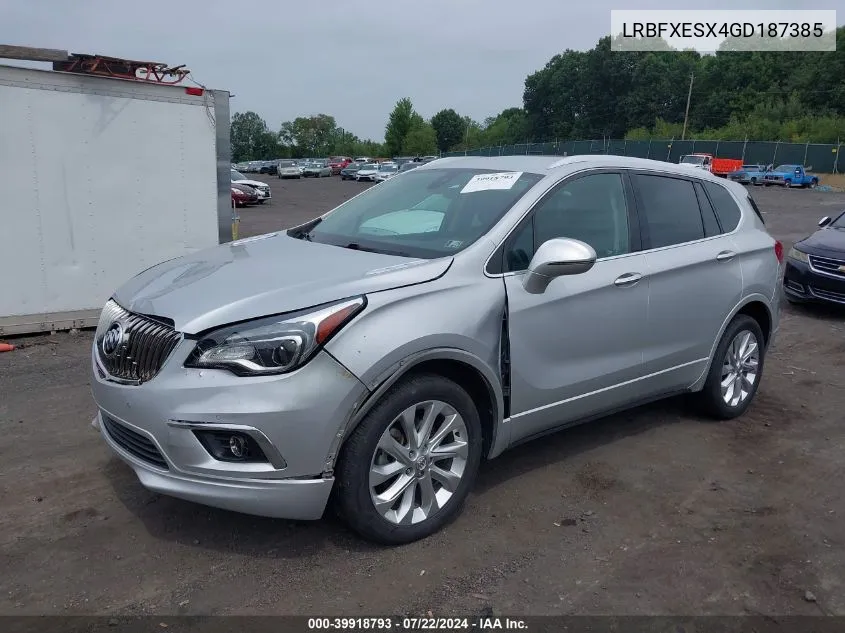 2016 Buick Envision Premium I VIN: LRBFXESX4GD187385 Lot: 39918793