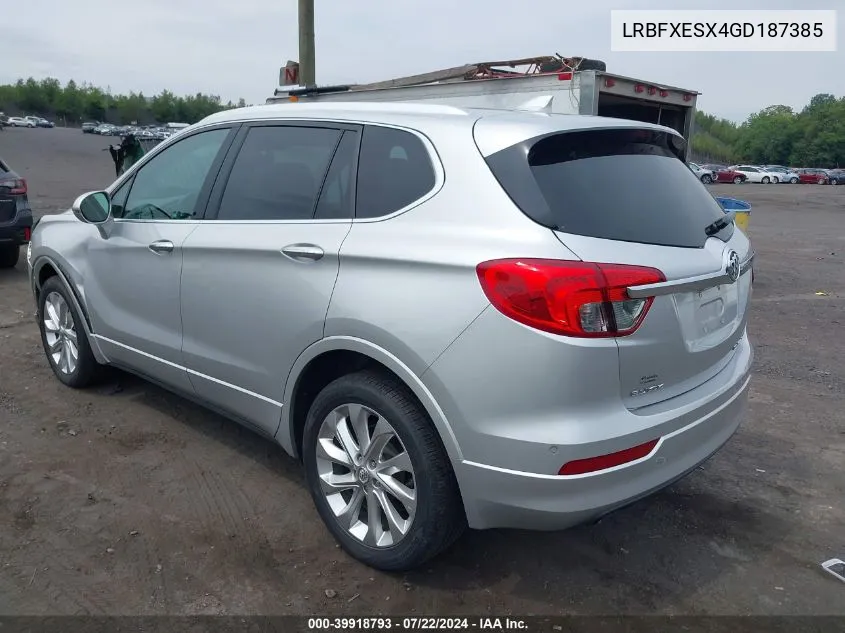 2016 Buick Envision Premium I VIN: LRBFXESX4GD187385 Lot: 39918793