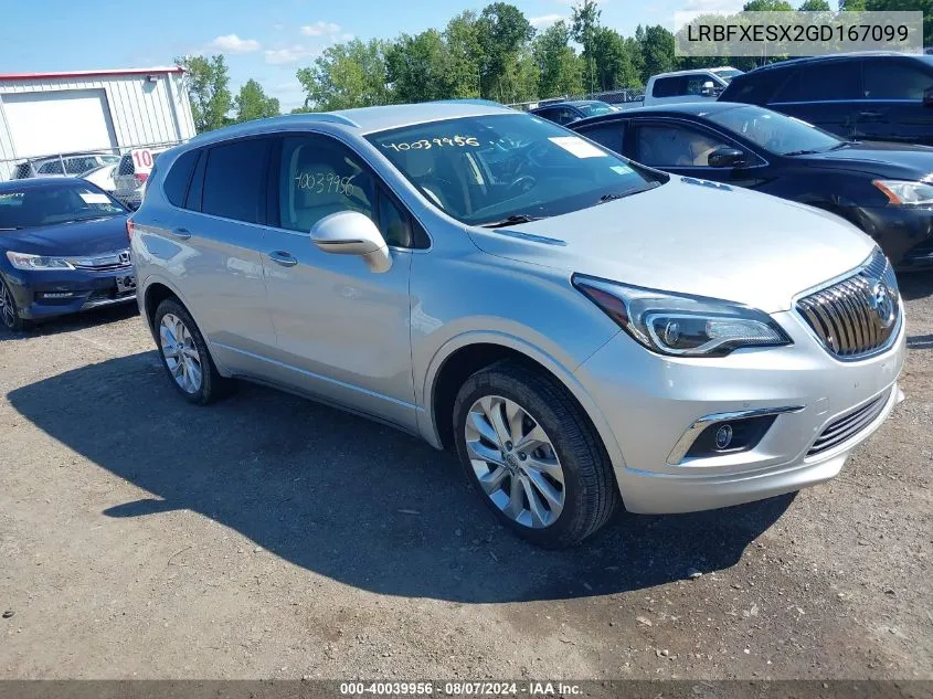 2016 Buick Envision Premium I VIN: LRBFXESX2GD167099 Lot: 40039956