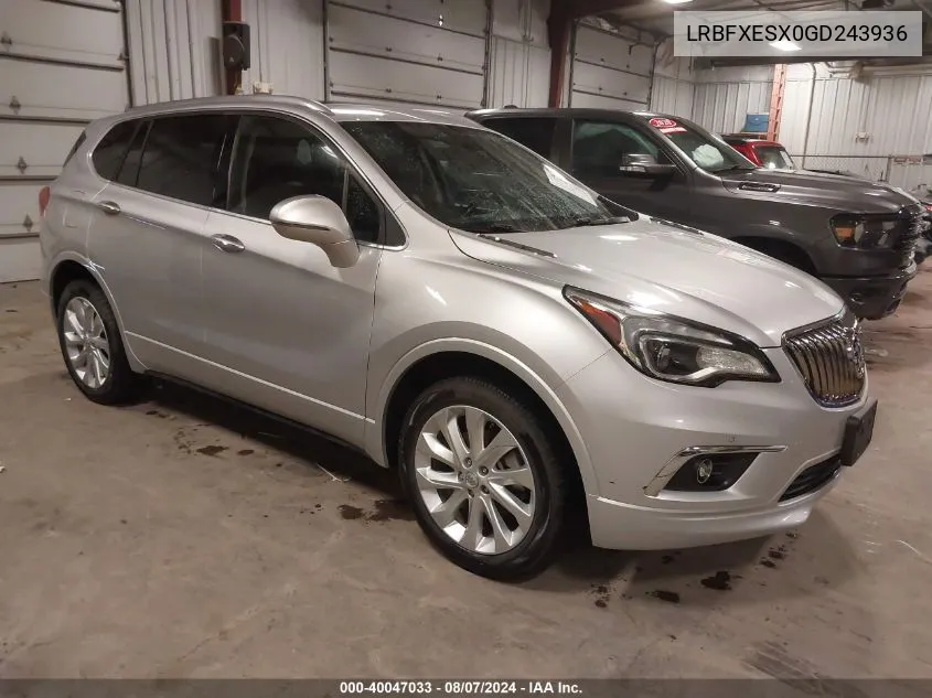 2016 Buick Envision Premium I VIN: LRBFXESX0GD243936 Lot: 40047033