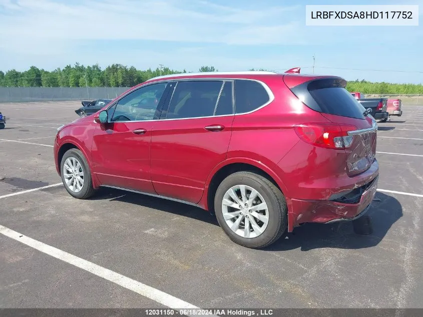 LRBFXDSA8HD117752 2017 Buick Envision