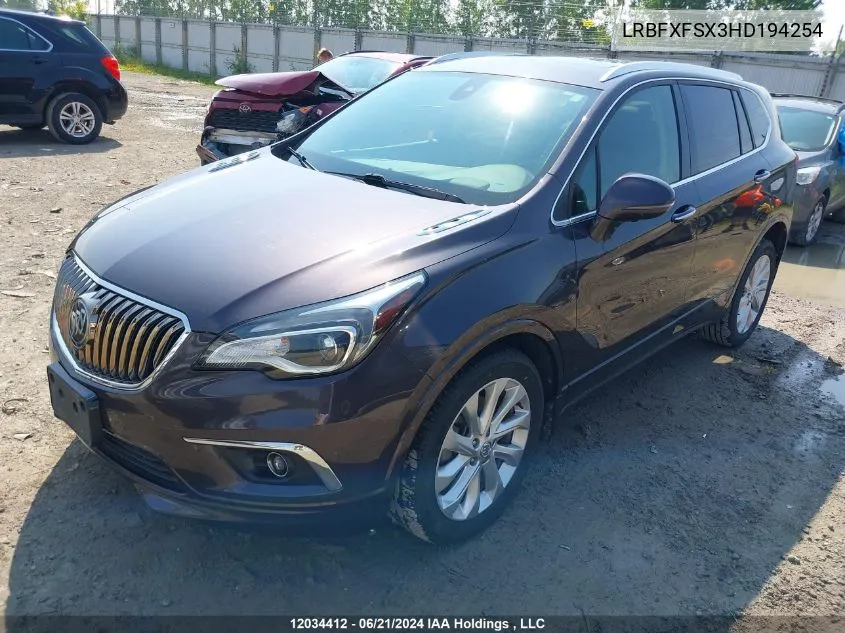 LRBFXFSX3HD194254 2017 Buick Envision Premium Ii