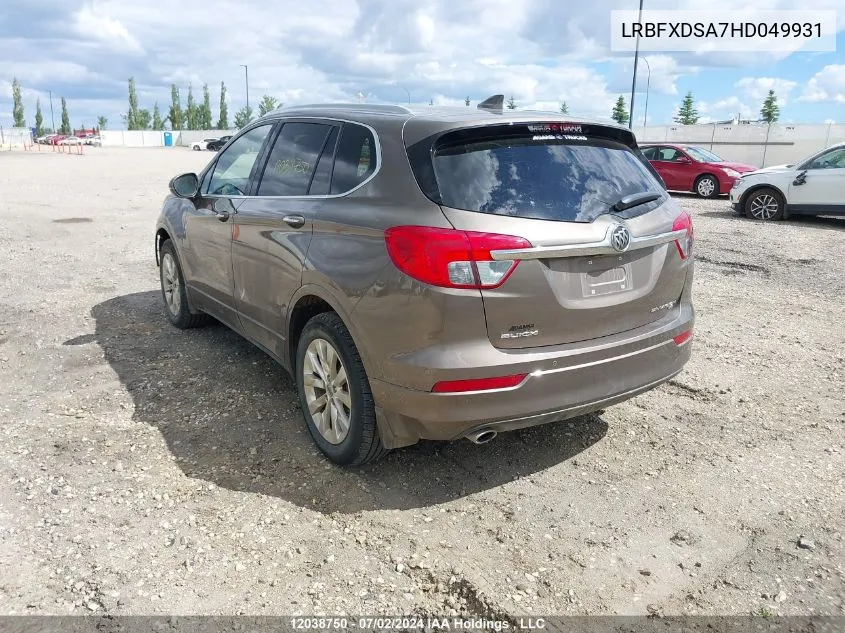 LRBFXDSA7HD049931 2017 Buick Envision