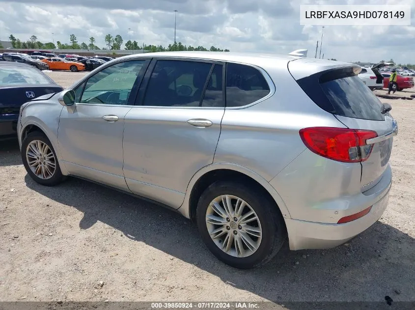 2017 Buick Envision Preferred VIN: LRBFXASA9HD078149 Lot: 39850924