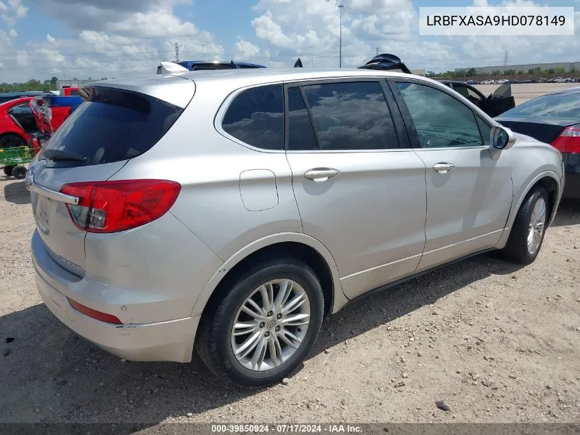 2017 Buick Envision Preferred VIN: LRBFXASA9HD078149 Lot: 39850924