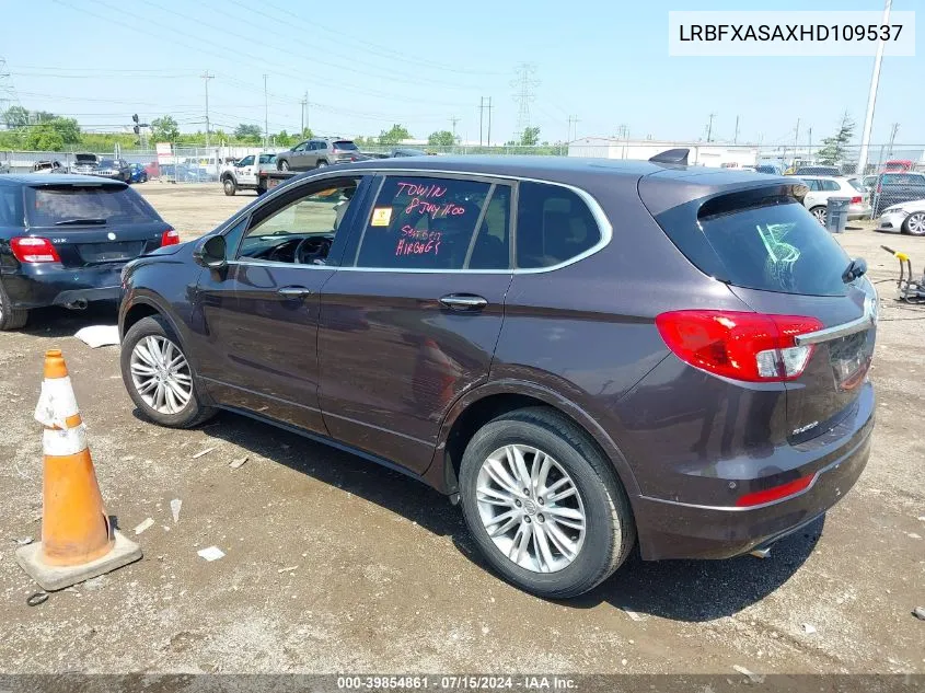 2017 Buick Envision Preferred VIN: LRBFXASAXHD109537 Lot: 39854861