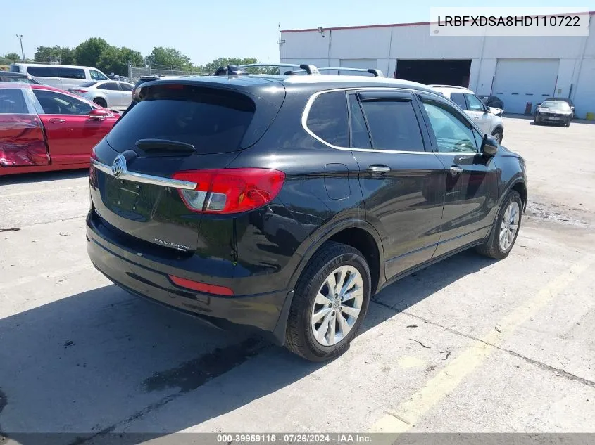 2017 Buick Envision Essence VIN: LRBFXDSA8HD110722 Lot: 39959115