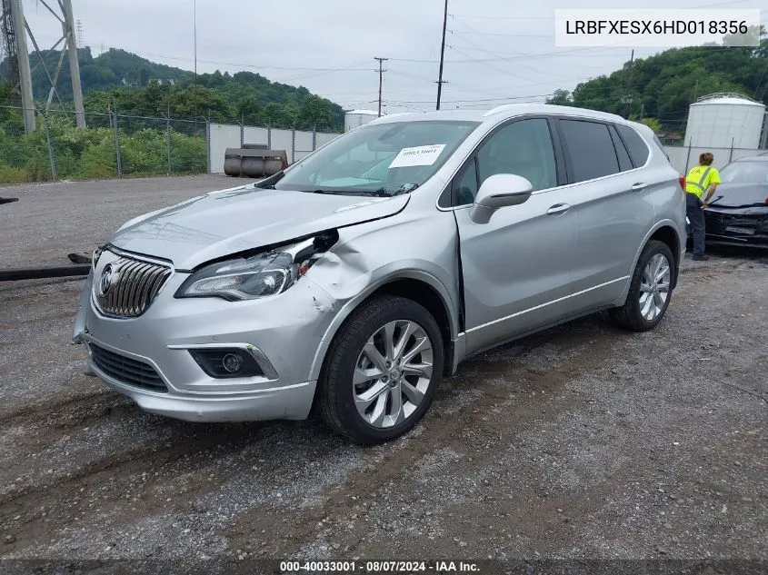 2017 Buick Envision Premium I VIN: LRBFXESX6HD018356 Lot: 40033001