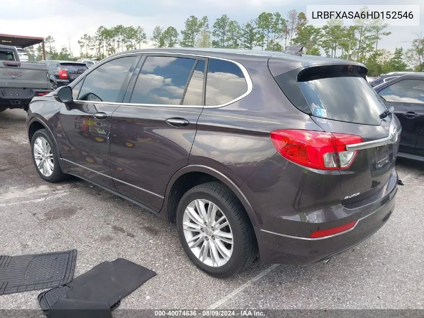 2017 Buick Envision Preferred VIN: LRBFXASA6HD152546 Lot: 40074636