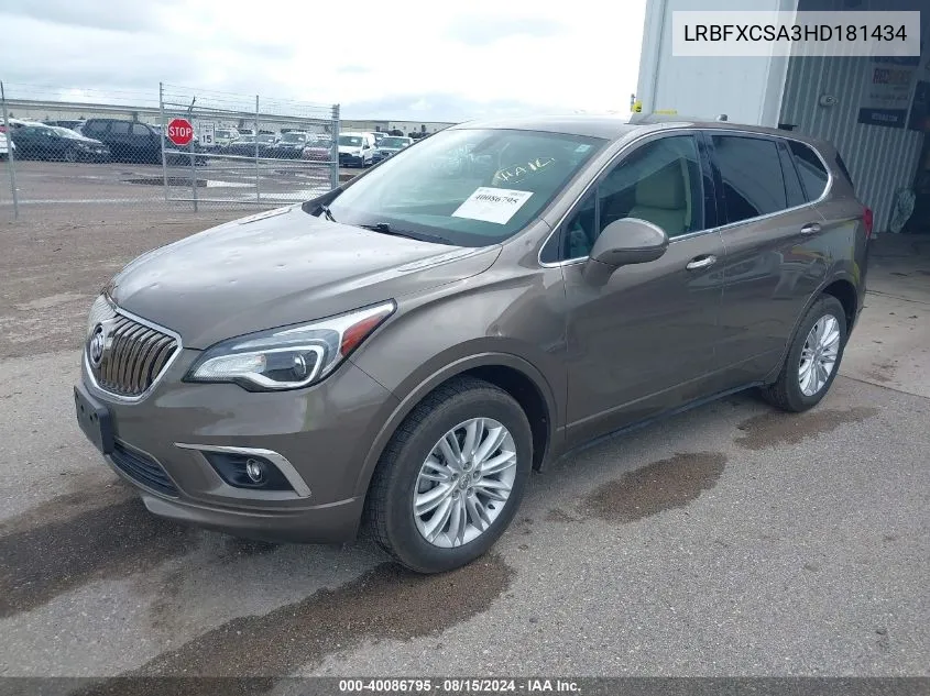 2017 Buick Envision Preferred VIN: LRBFXCSA3HD181434 Lot: 40086795