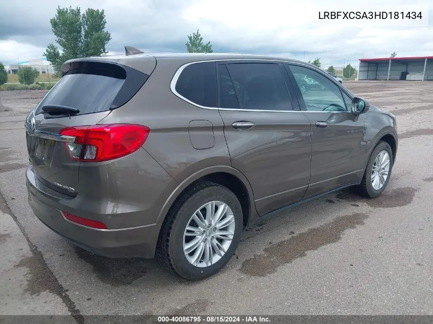 2017 Buick Envision Preferred VIN: LRBFXCSA3HD181434 Lot: 40086795