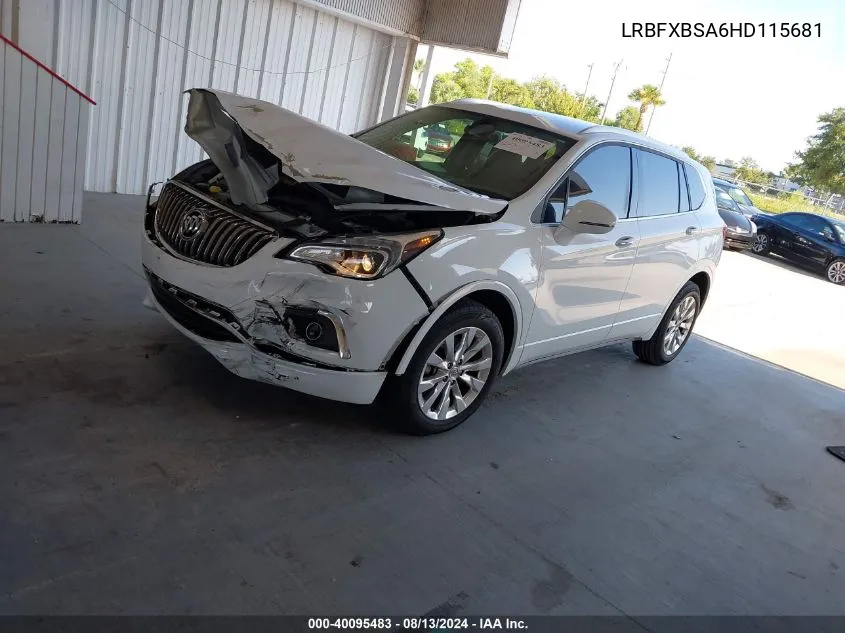 2017 Buick Envision Essence VIN: LRBFXBSA6HD115681 Lot: 40095483