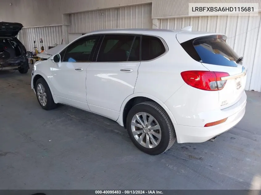 2017 Buick Envision Essence VIN: LRBFXBSA6HD115681 Lot: 40095483