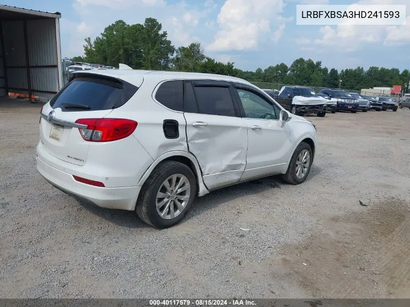 2017 Buick Envision Essence VIN: LRBFXBSA3HD241593 Lot: 40117579