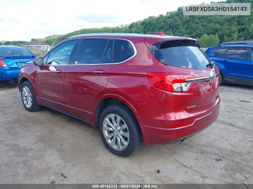 2017 Buick Envision Essence VIN: LRBFXDSA3HD154143 Lot: 40143333