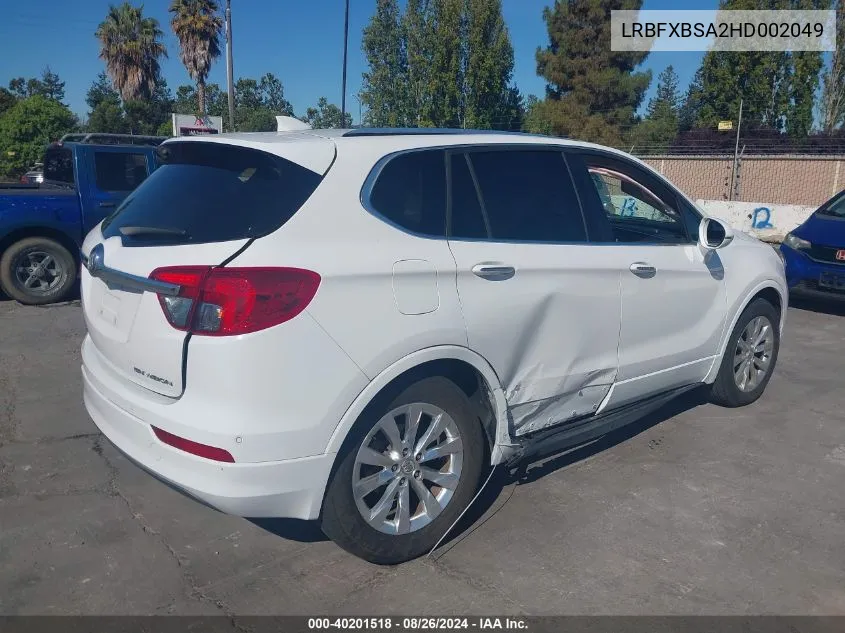 2017 Buick Envision Essence VIN: LRBFXBSA2HD002049 Lot: 40201518